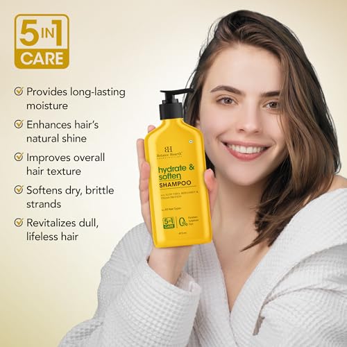 Image of Botanic Hearth Hydrate & Soften Shampoo with Ceramide & Aloe Vera | Deep Moisture & Hair Repair | Strengthens & Smoothens Strands |Enhances Softness & Shine, 473ml