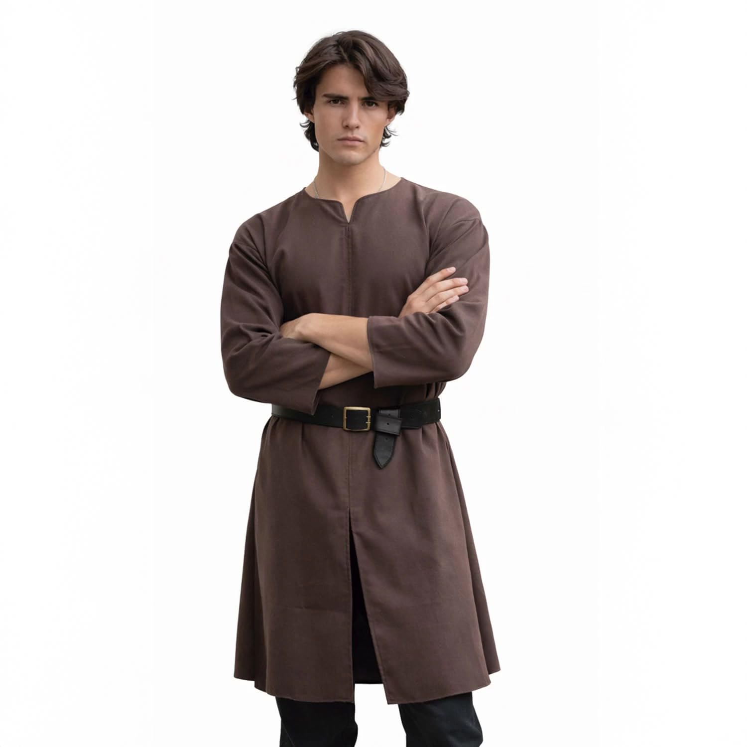 RAWBLADE Logan Tunic for Men, Medieval Renaissance Tunic Shirt, Cotton Linen Costume for LARP, Cosplay, Reenactment, Ren Faire, Viking Inspired Clothing, Made in Europe