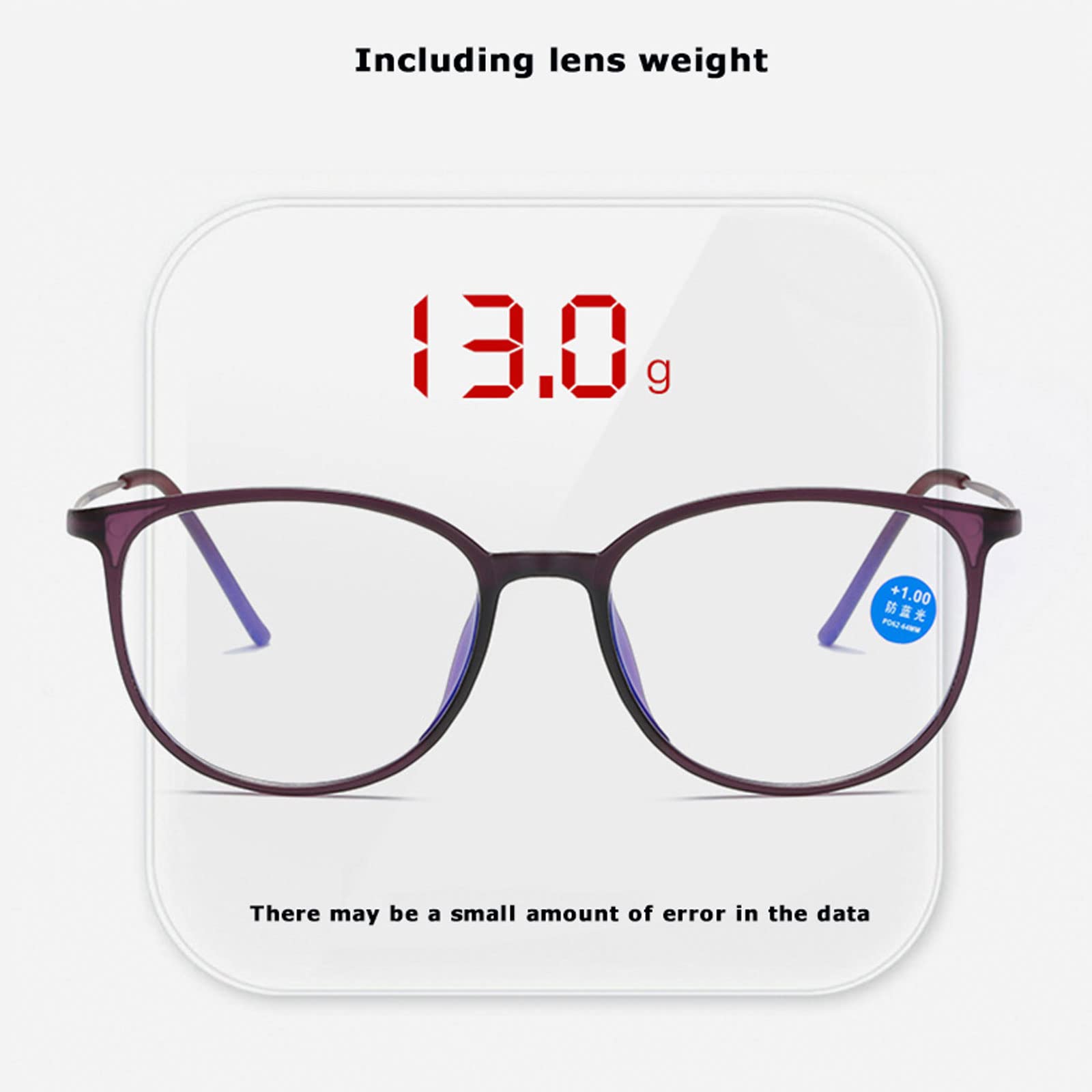 3 STÜCKE Mode Runde Brillen Computer Lesebrille Frauen Anti Ermüdung Männer Blaulicht Blockierende Brille Für Optischen Anblick,Lila,+2.5