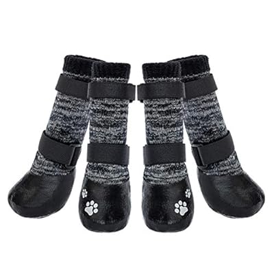 KOOLTAIL Dog Socks Anti-Slip Dog Boots with Straps Traction Control, Paw Protection Sets for Indoor Hardwood Floors & Outdoor, Fits Small Medium Large Dogs