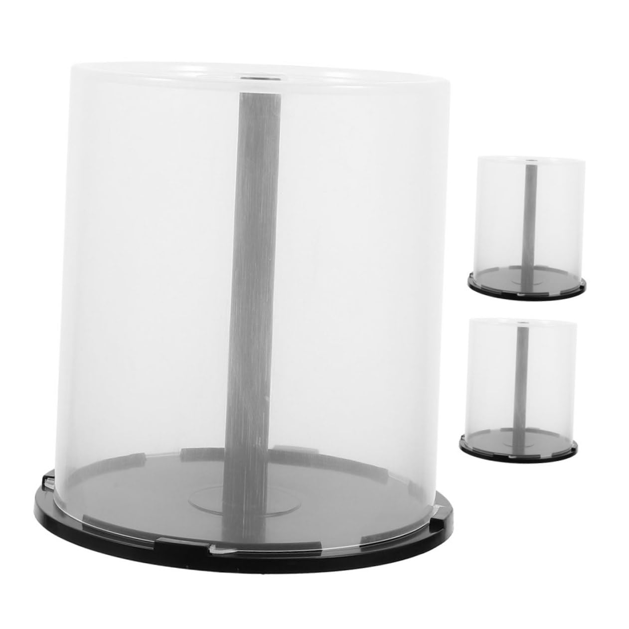 STOBAZA Bacs de Rangement pour CD Dvd Design Minimaliste avec Capacité de 100 Disques Lot de 3 en Pp et Fonction Extraction Facile, pour Maison et Déplacement