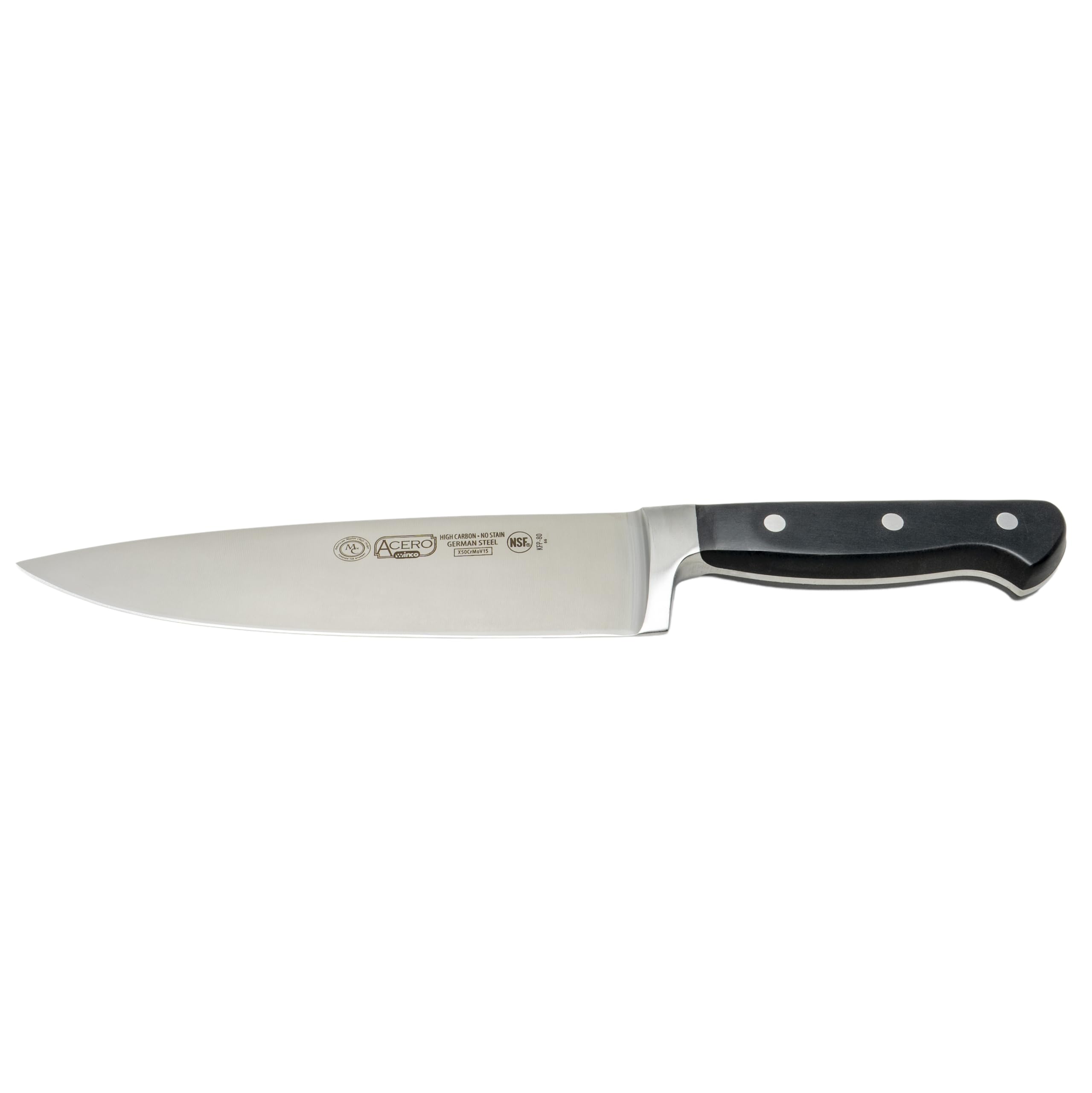 Winco KFP-80 Chef's Knife, 8-Inch,Stainless Steel