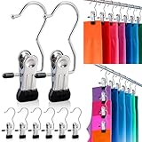 30 Pack Pants Hangers with Clip, Legging Organizer for Closet, Yoga Pants Hangers, Space Saving Hanging Closet Organizer and Storage for Socks, Panties, Underwear, Pants and Jeans (Black1)