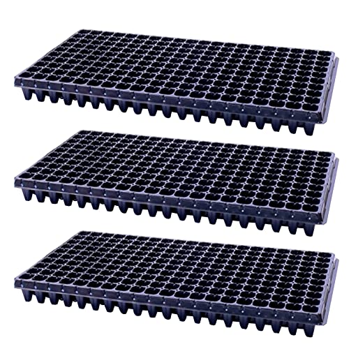 Bandeja para plántulas, bandeja para plantaciones, caja para plántulas, maceta para jardinería, balcón, herramienta para plántulas, bandeja para cultivar verduras con Vibradoras De (Black, One Size)