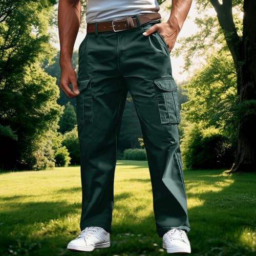Men's Casual Cargo Pants Comfortable Loose Fit Workwear Trousers Durable Stretch Fabric Perfect for Outdoor Daily3
