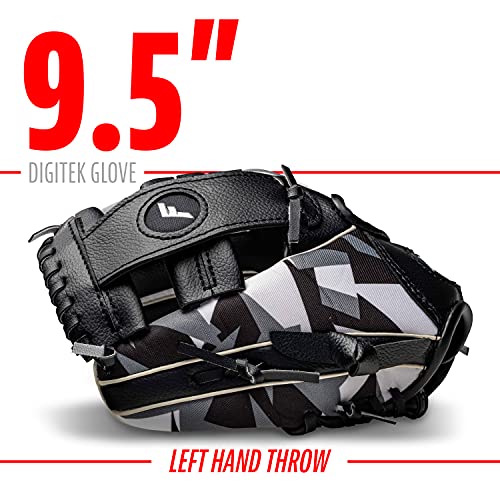 Franklin Sports Rtp Performance Series Teeball Gloves - Left Handed And Right Handed Gloves , Black/White, 9.5" #TOP4