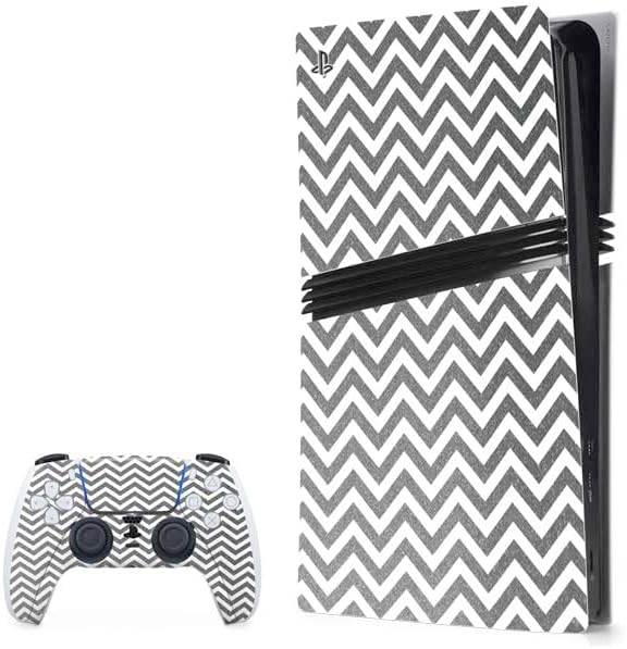 Skinit Decal Gaming Skin Compatible with PS5 Pro Bundle - Techno Chevron Design