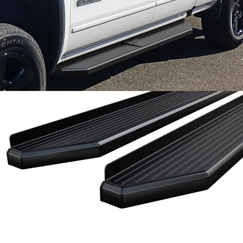 Estribos Flat Style 6" Negros para Chevy Silverado miniatura 4