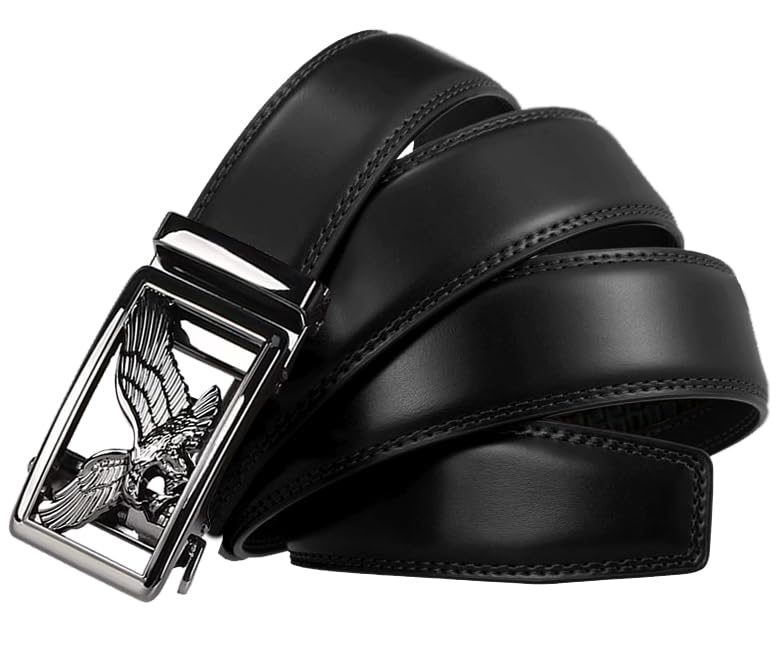 Image of WildHorn Men's Genuine Leather Belt for Men| Premium Auto-Lock Buckle | Adjustable up to 48 inch | Formal & Casual Wear | Micro-Adjust Fit | Stylish Gift Box Included