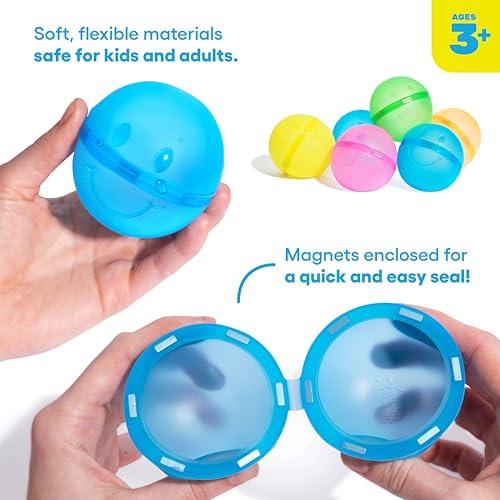 Hydroburst 6-pack Reusable Water Balloons by Relatable, For The Pool, Beach Toys And Outdoor Play Toys, Includes 6 Refillable Balloons