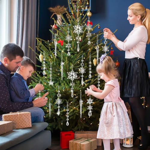 Image of Crystal Ornaments for Christmas Tree Winter Wonderland Decorations
