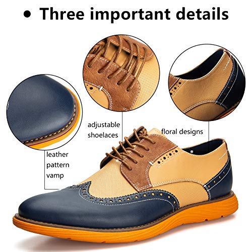 Meijiana Men's Oxford Shoes Dress Shoes Men's Lightweight Lace-Up Fashion Shoes, Multicoloured-02, 11 Us #TOP1