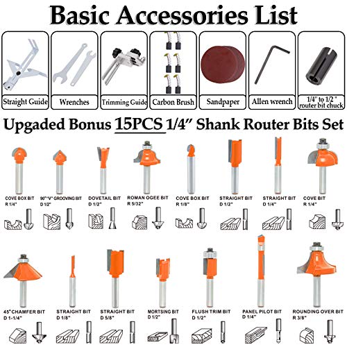 Thinkwork CRTS-016 Compact Router, 6.5-Amp 1.25 Hp Compact Wood Palm Router thumb #1