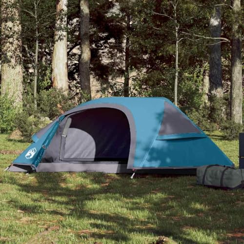 Kuppel-Campingzelt 1 Person, Blau Wasserdicht 185T Polyester mit PU-Beschichtung, Leichtes Outdoor Zelt für Camping, Wandern