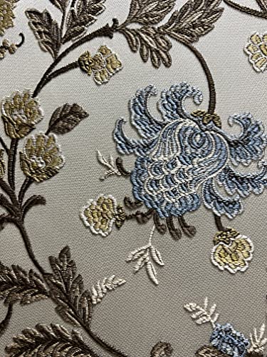 Premium Jacquard Floral Upholstery Fabric – Luxurious Woven Design for Home Décor, Crafts & Window Treatments – 54 inches Wide, Sold by the Yard (Elegant Blue) 7 Premium Jacquard Floral Upholstery Fabric – Luxurious Woven Design for Home Décor, Crafts & Window Treatments – 54 inches Wide, Sold by the Yard (Elegant Blue) - Image 6