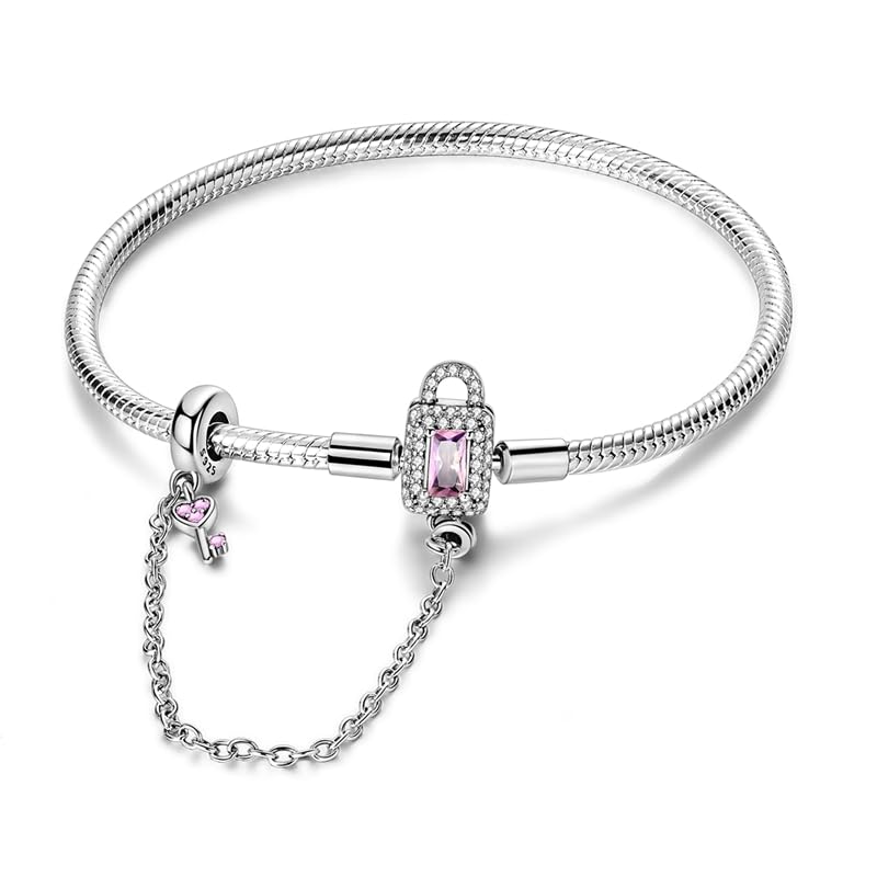 LIGHTDOG 925 Pulsera De Cadena De Serpiente De Plata Para Pandora Adecuado Para Los Encantos De Europa Pulsera De Cuentas