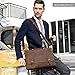 Kattee Men's Leather Satchel Briefcase, 15.6