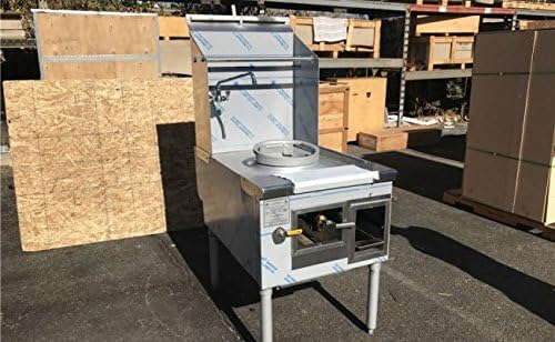 cooler depot Chinese Wok Range NSF with waterfall cooling, backsplash-1 Burner Hole Chamber, Customize 13" 16" wok ring, Commercial Restaurant, Propane or Natural Gas 120000 BTU, Stainless Steel