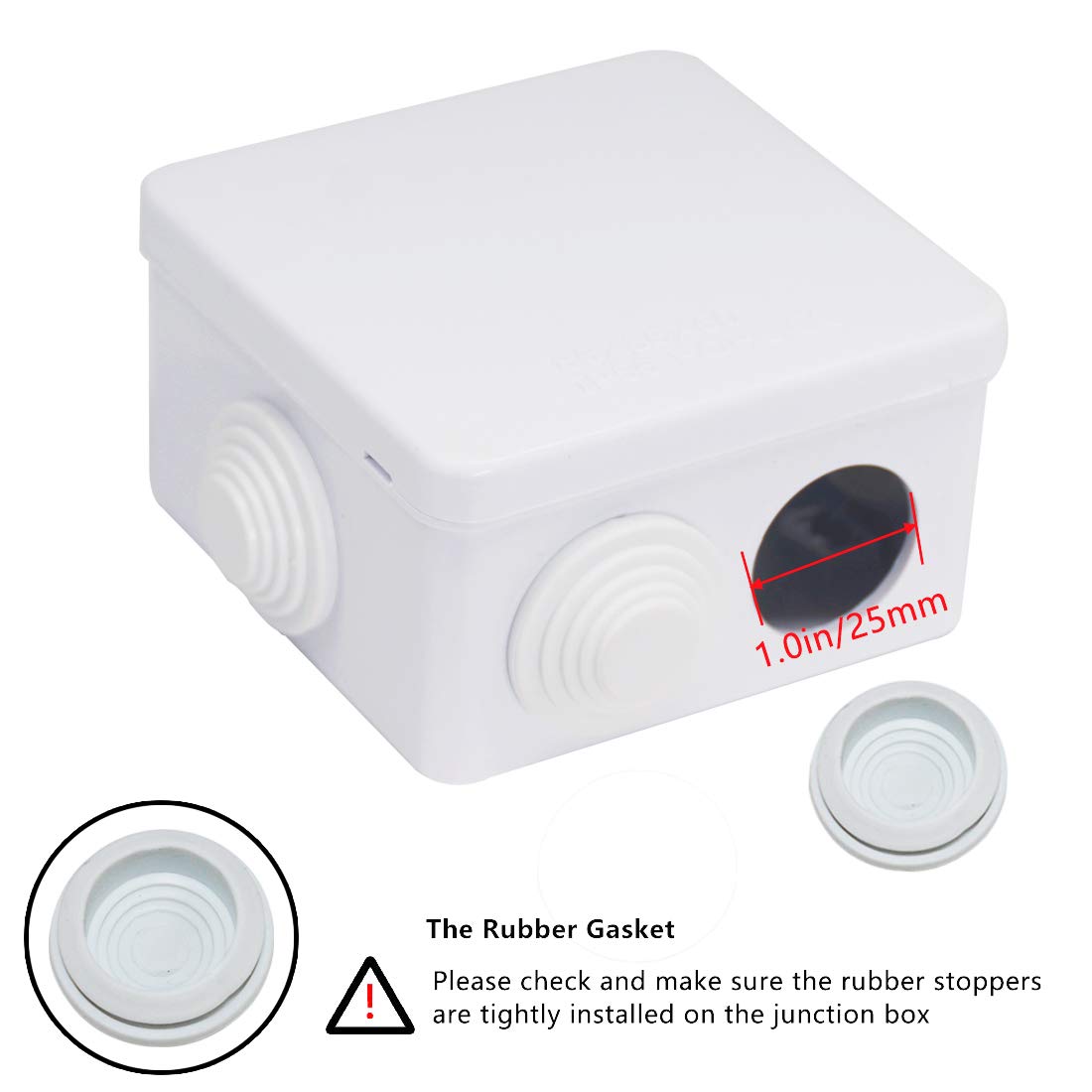 Waterproof Junction Box – IP65 Dustproof & Weatherproof Electrical Enclosure With Clear Hinged Cover, Fits Pow Nspanel & Outdoor Use