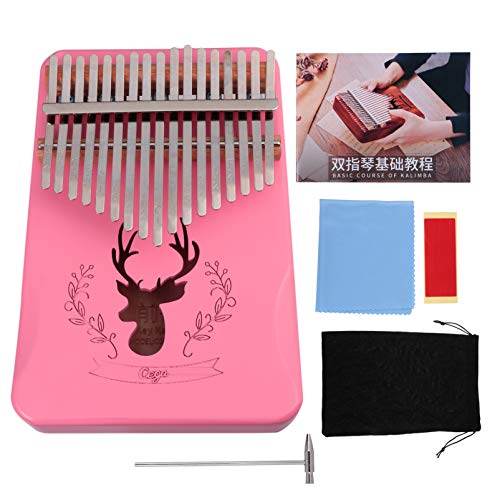EXCEART Kalimba Piano de Polegar Starter Kits 17 Chave Kalimba Mbira Instrumento Dedo 17 Teclas de P