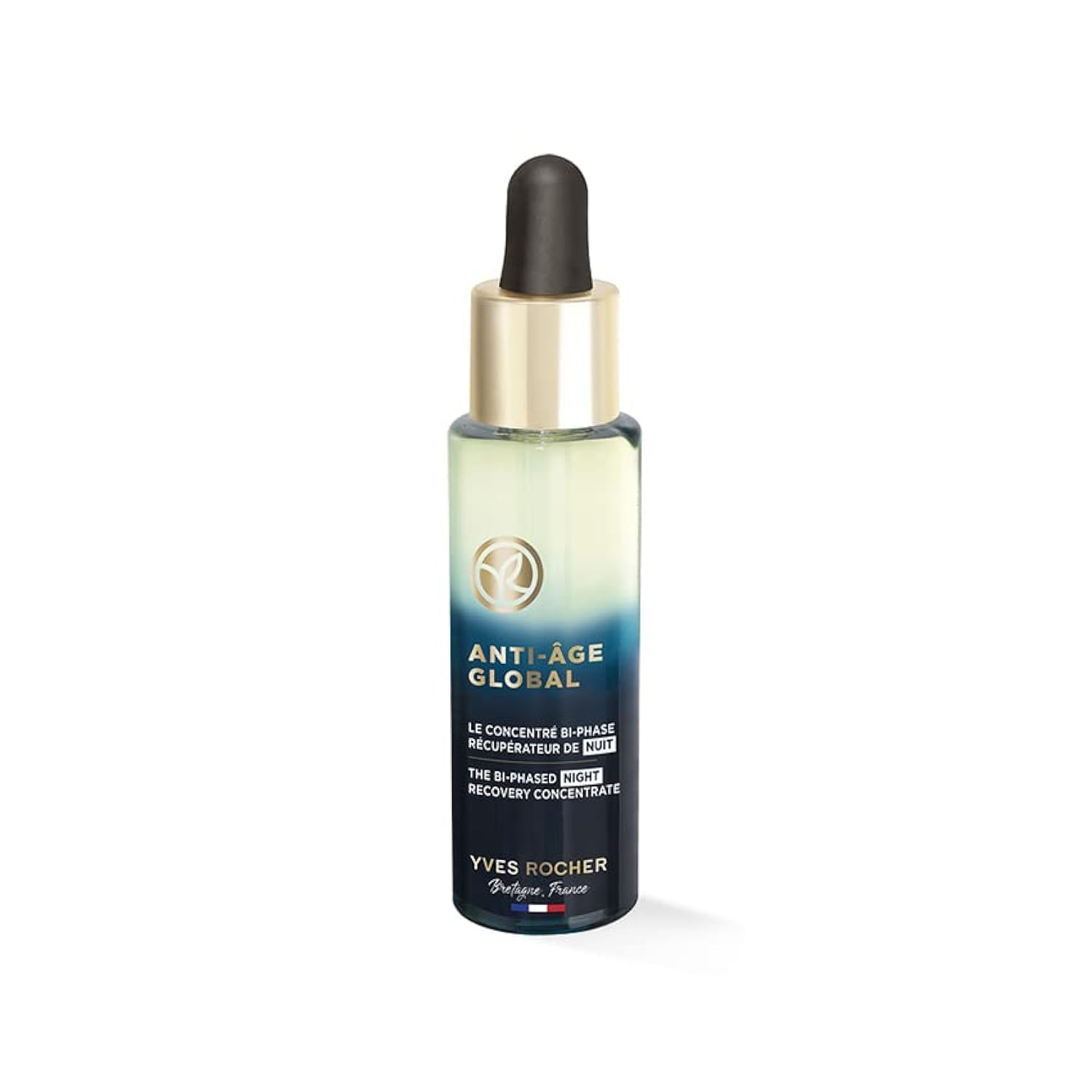 Yves Rocher Antienvejecimiento Global – Concentrado regenerador de 2 fases – Lujoso cuidado facial con néctar de brotes – para pieles maduras – 30 ml
