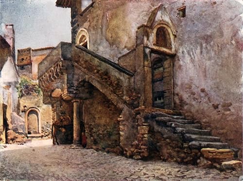 Cuadro sobre lienzo Casa medieval de Alberto Pisa de SERENDIPITP para salón 60x90cm