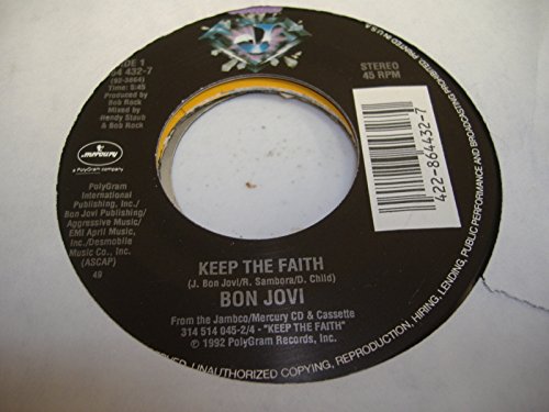 BON JOVI 45 RPM Keep the Faith / I wish Everybody Could be Like Christmas
