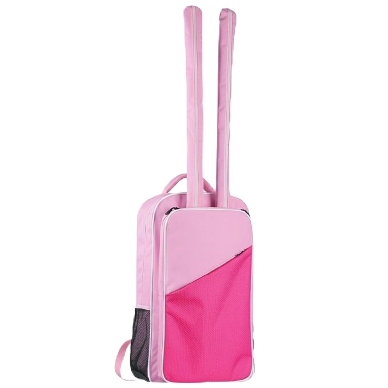 Colcolo Borsa Attrezzatura Sportiva Zaino Scherma Borsa Porta Fioretto Borsa Protezione Scomparto Dedicato Armi con Tasche a Rete Adatta a Allenamento Viaggio Club Scolastico, Rosa
