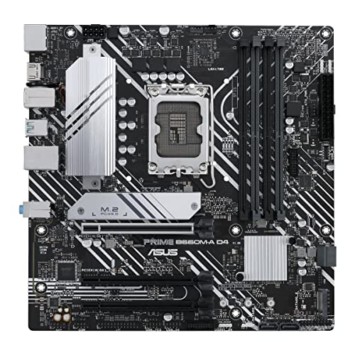 PRIME B660M-A D4-CSM Scheda madre Intel Micro ATX, DDR4 LGA 1700, 4 SATA 6Gb/s, 2 slot M.2, Ethernet Intel 1Gb/s, DisplayPort, HDMI, USB 3.2 Gen 2 e Type-C, Aura Sync - Scheda madre - Immagine 1