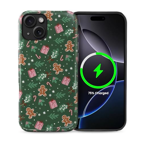 Coque iPhone 14 Plus MagSafe rigide silicone protection intégrale antichoc flocons houx