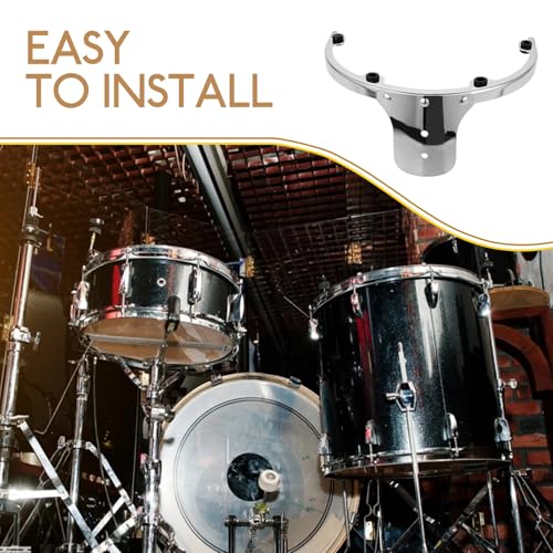 Alipis Electroplated 10-inch Drum Suspension Ring Hanger Accesorio Montura de Aro para Batería Plateado miniatura 6
