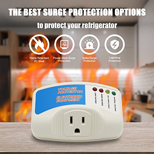 Bseed BX-V009USFBA Surge Protector Home Appliance,Single Outlet Power Voltage Protector,Voltage Brownout Outlet Surge Refrigerator 1440 Watts,Voltage Brownout Plug Outlet thumb #2