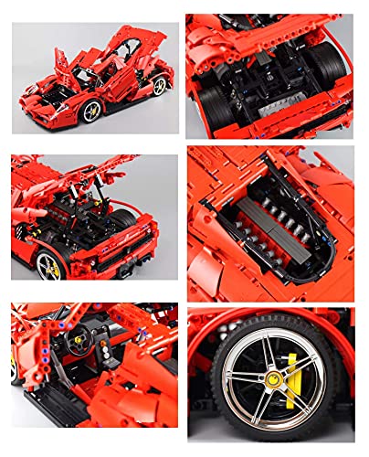 n.g. Home Decor Technic Sportwagen für Ferrari Enzo Bausatz mit Fernbedienung und 5 Motoren 2600 Blöcke - Kompatibel mit… – Bild 7