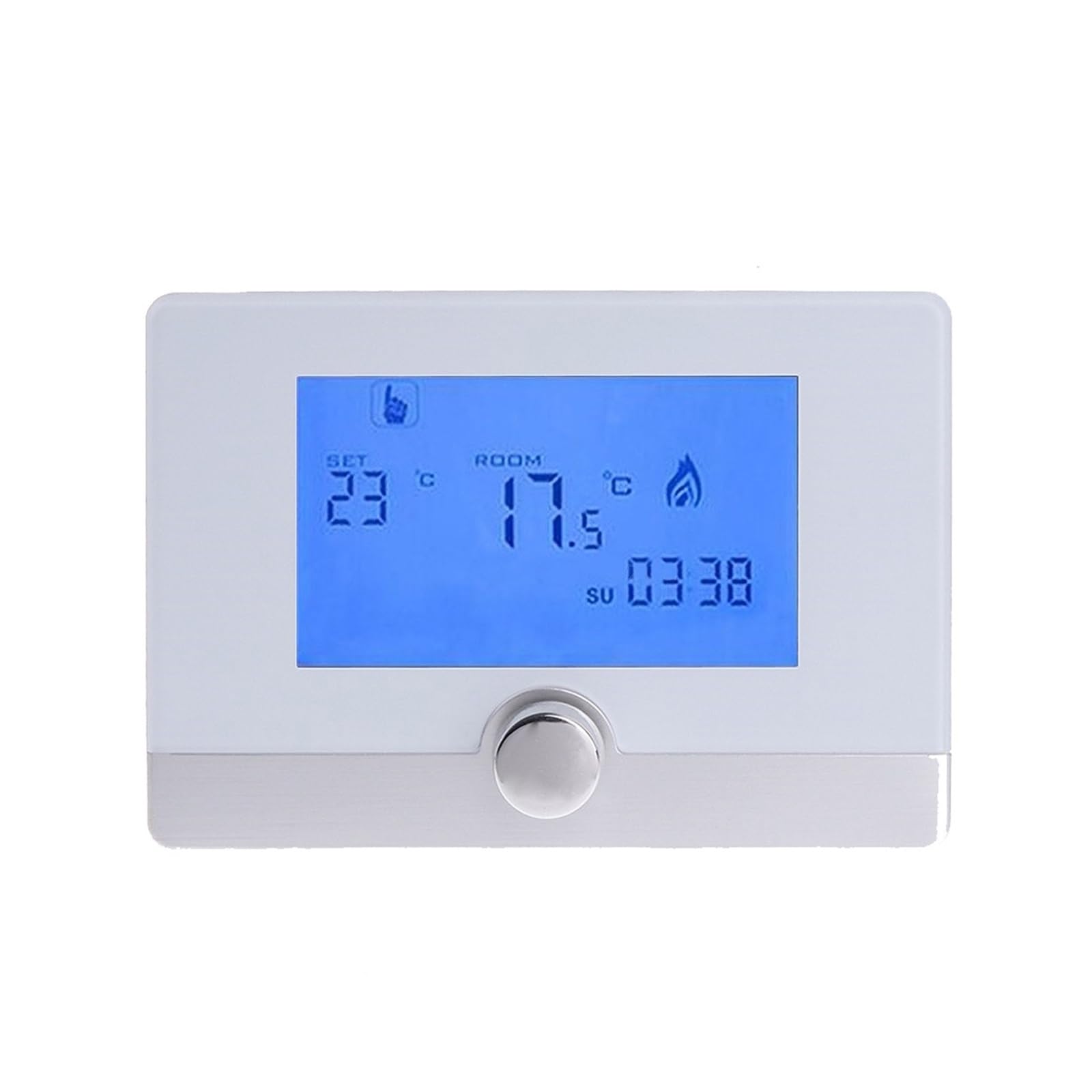 Temperature Controller, Wired Digital Room Thermostat For Gas Boiler， Heating 5A Blue Backlight Programmable Boiler Thermoregulator(Nero)