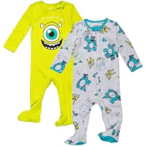 Disney Winnie the Pooh Lion King Monsters Inc. Pixar Toy Story Baby 2 Pack Sleep N’ Play Coveralls Newborn to Infant