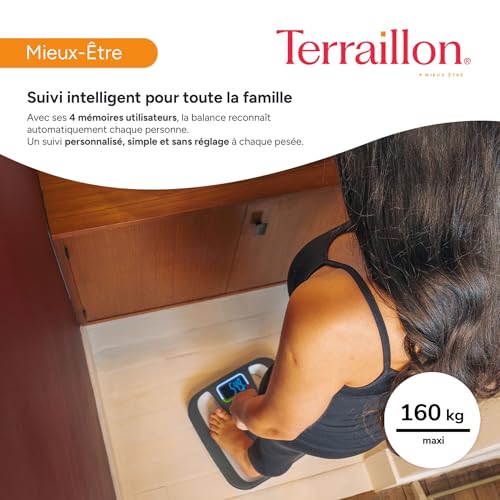 Pèse personne électronique avec graduation 100g Terraillon - 4