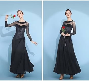 【美品 社交ダンス衣装】ワンピース ドレス 黒 ブラック Mサイズ Lサイズ Amazon.co.jp: 社交ダンス衣装 ワンピース ブラック