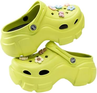 Clogs 8Cm Thick-Soled Slippers, Ladies Fashion Clogs, Soft Eva Slip-On Street Sandals