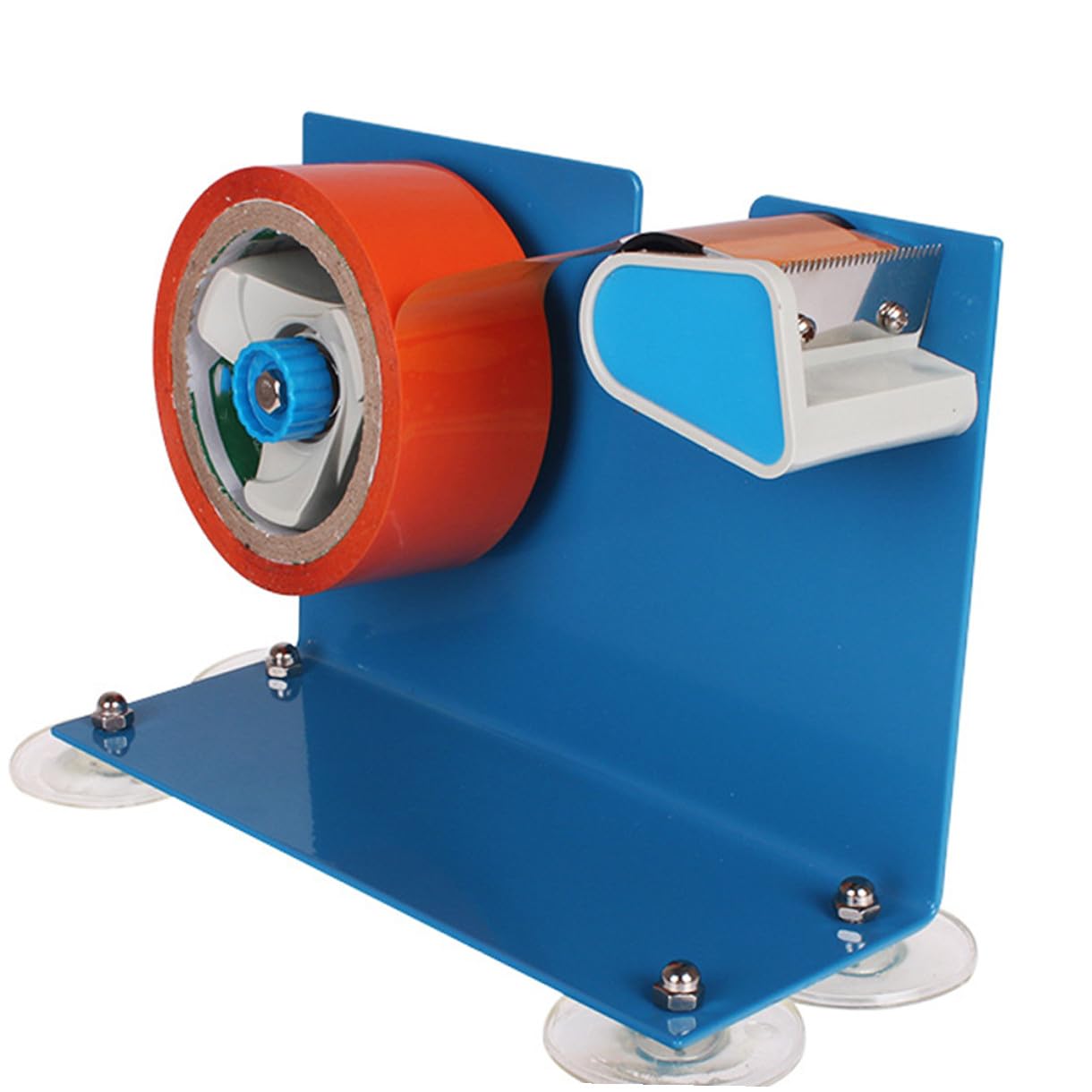 Generico Dispenser Nastro Adesivo da Tavolo Compatto con Ventosa Taglierina Seghettata Sicura e Leggera per Imballaggi Ufficio e Supermercato Accessorio Packing Supply Multifunzionale