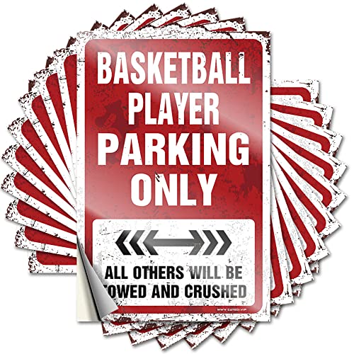 Prank Stickers Basketball Player Parking Sign 10 pcs