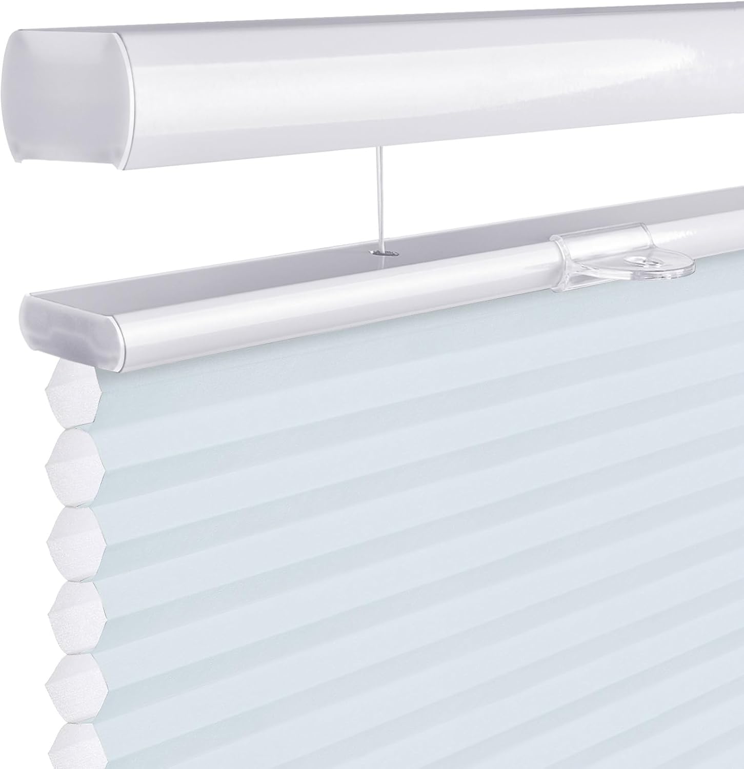 MiLin Light Filtering Cordless Cellular Shades, Top Down Bottom Up Shades, Honeycomb Blinds for Windows, Window Blinds for Home(Light Filtering - Ice Blue)
