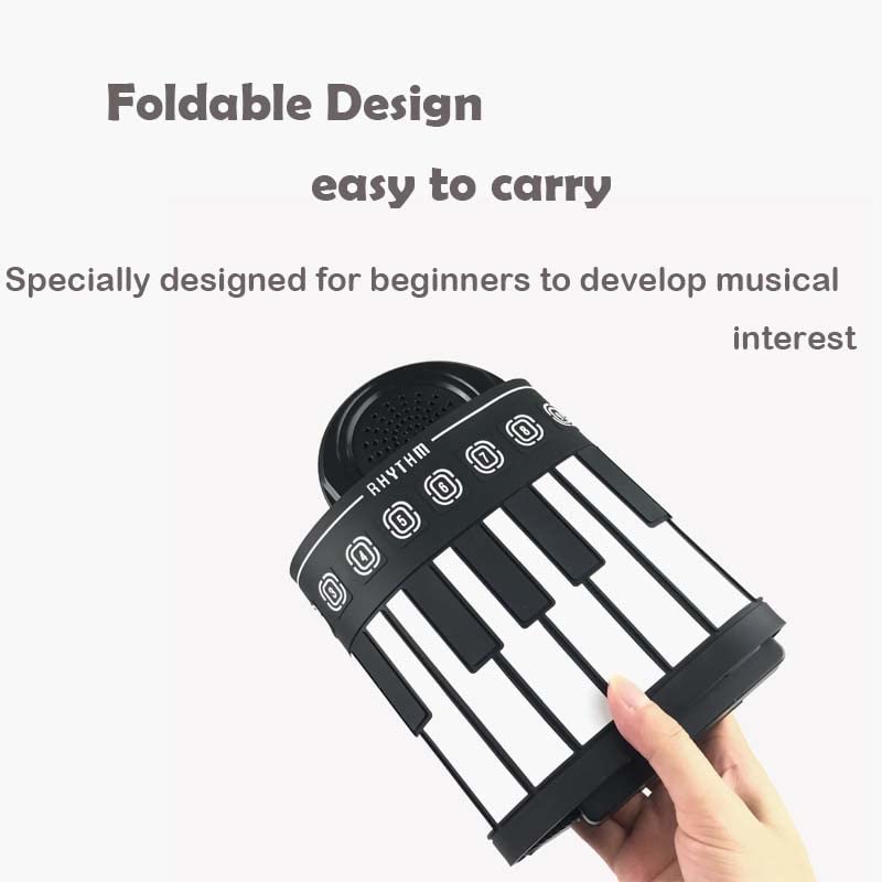 Clavier de piano pliable à 49 touches – Le piano à clavier portable se branche sur les écouteurs et fonctionne sur… - Les Beatles, Paul McCartney, John Lennon, RIngo Starr, George Harrison Clavier de piano pliable à 49 touches - Le piano à clavier portable se branche sur les écouteurs et fonctionne sur… – Image 7