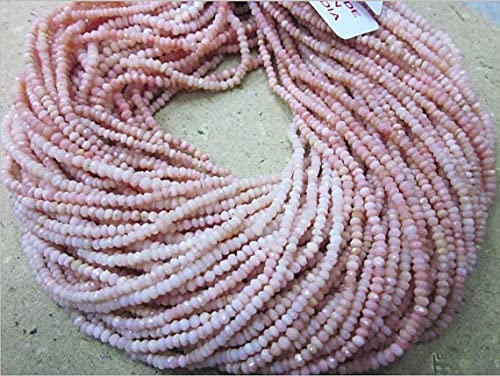 Opale rose du Pérou facettée 2.5-3mm de qualité gemme pour création joaillière
