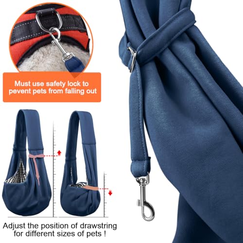 Image of Tomkas Dog Cat Carrier Sling Classic Pocket & Classic Strap(M,Dark Blue)