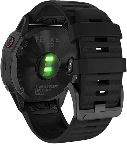 Correa de silicona de ajuste rápido y fácil para Garmin Fenix 6 ProZafiro, 0.866 in, suave, impermeable, antialérgica, para Garmin Fenix 55 Plus,