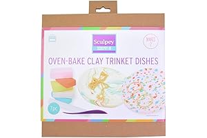 Sculpey III® Non-Toxic Pearlescent Polymer Oven-Bake Clay Trinket Dish Kit for Beginners
