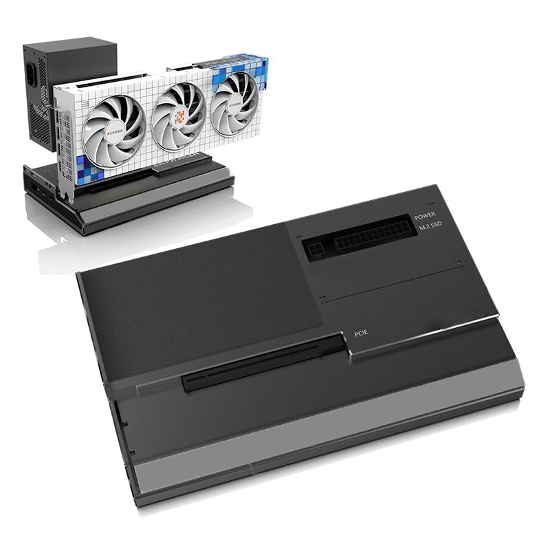 Mini GPU Enclosure for Thunderbolt 3, USB 4.0 40Gbps External GPU Dock Station, M.2 Nvme SSD 1000Mbps RJ45 Laptop External GPU Dock Station, Supports PD 60W Charging