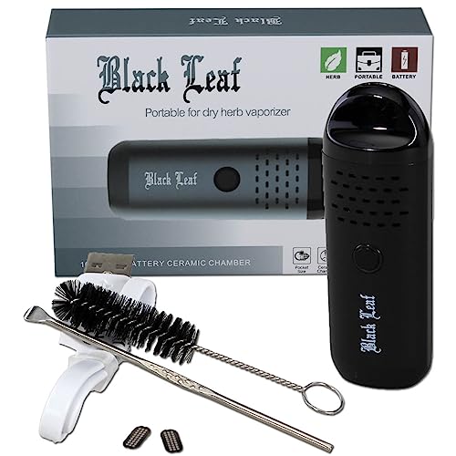 Black Leaf | Mini-Vaporizer für Kräuter | schwarz | 90x31x22mm | Konvektion + Keramikheizkammer | Verdampfer für Kräuter Black Leaf | Mini-Vaporizer für Kräuter | schwarz | 90x31x22mm | Konvektion + Keramikheizkammer | Verdampfer für Kräuter