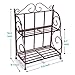 iSPECLE Shower Caddy Organizer, 2-Tier Foldable Bathroom Organizer Kitchen Bathroom Countertop, 2-Tier Standing Storage Organizer Spice Jars Bottle Shelf Holder Rack -Classic Bronze Coating