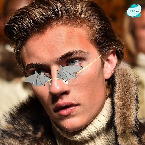 Image of Batman Irregular Shape Non-Polarized Sunglasses Shades Frameless Glasses Eyegear Smartwear Goggles Unique Fashionable Men Women Eyewear For Party Uv 400 Protection For Eyes - Parent
